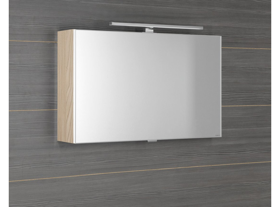 Sapho CLOE galerka s LED osvětlením 80x50x18cm, jilm bardini CE080-0013