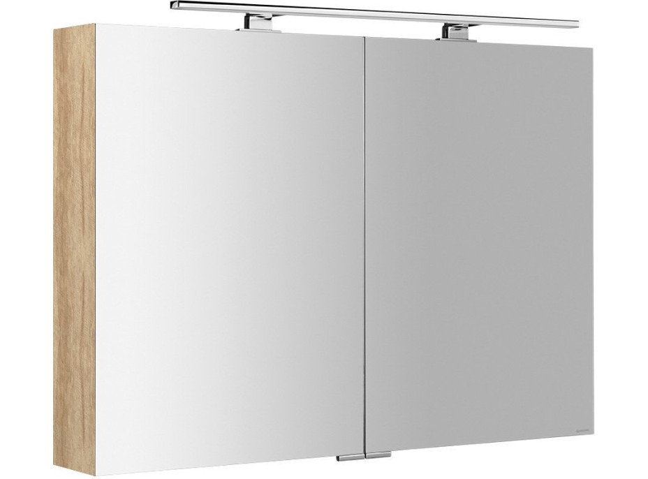 Sapho MIRRÓ galerka s LED osvětlením, 100x70x16cm, dub alabama MC100-0022
