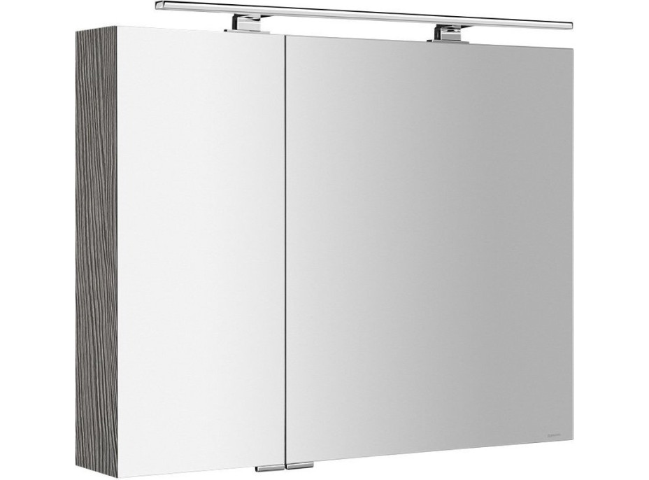 Sapho MIRRÓ galerka s LED osvětlením, 90x70x16cm, dub stříbrný MC090-0011