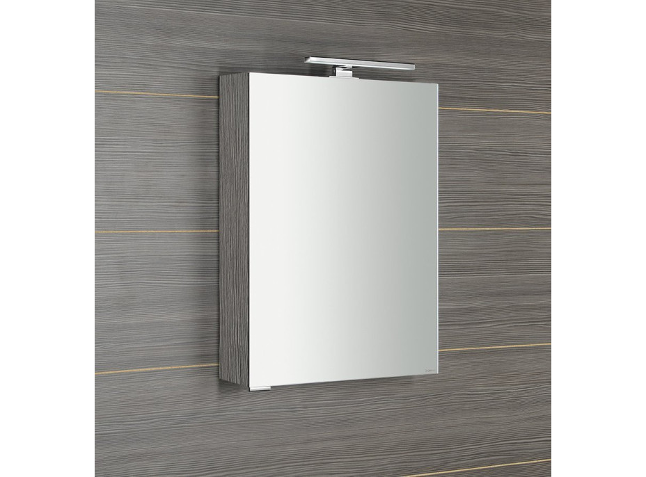 Sapho MIRRÓ galerka s LED osvětlením, 50x70x16cm, levá/pravá, dub stříbrný MC050-0011