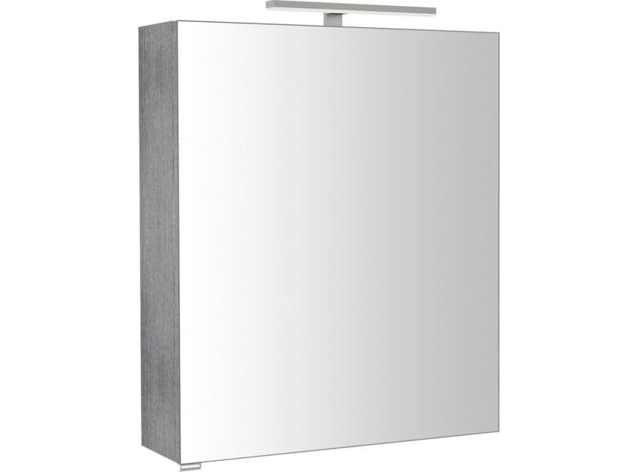 Sapho RIWA galerka s LED osvětlením, 60x70x17cm, dub stříbrný RIW060-0011