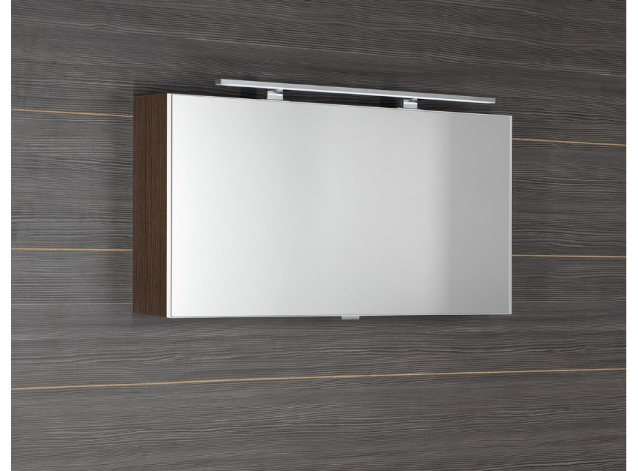 Sapho CLOE galerka s LED osvětlením 100x50x18cm, borovice rustik CE100-0016