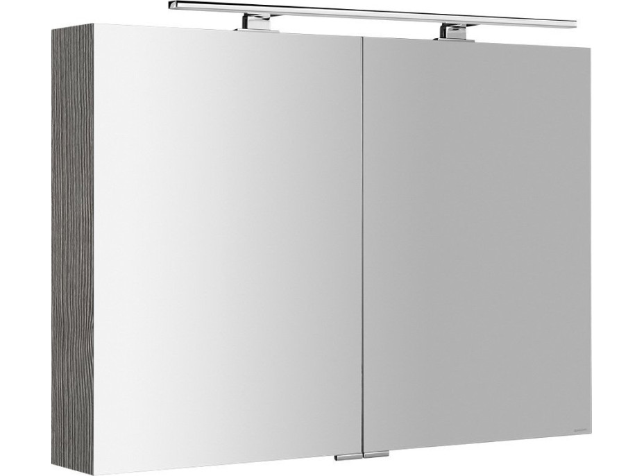 Sapho MIRRÓ galerka s LED osvětlením, 100x70x16cm, dub stříbrný MC100-0011