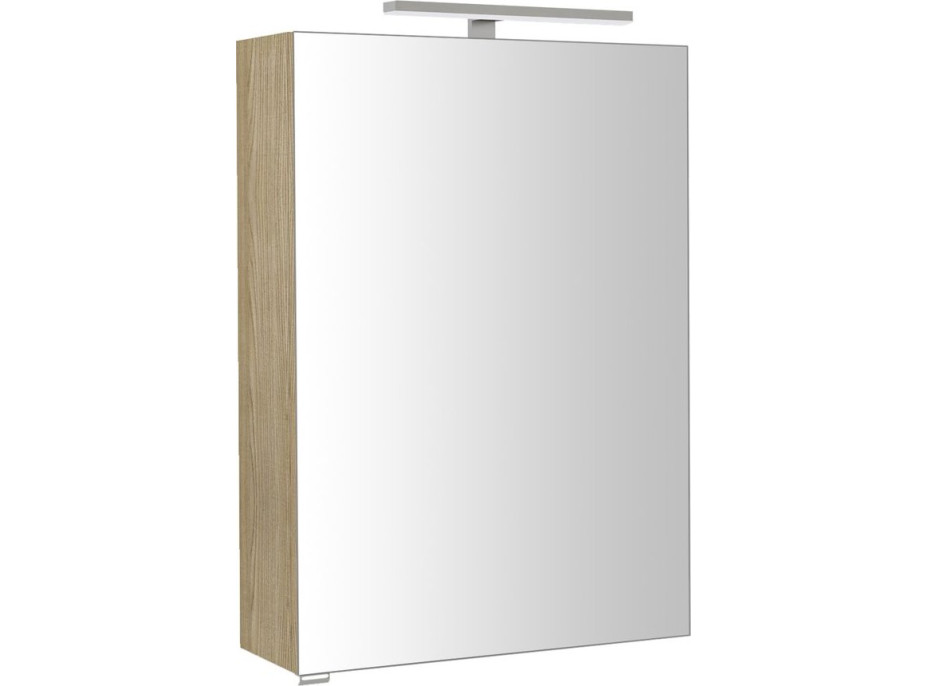 Sapho RIWA galerka s LED osvětlením, 50x70x17cm, jilm bardini RIW050-0013