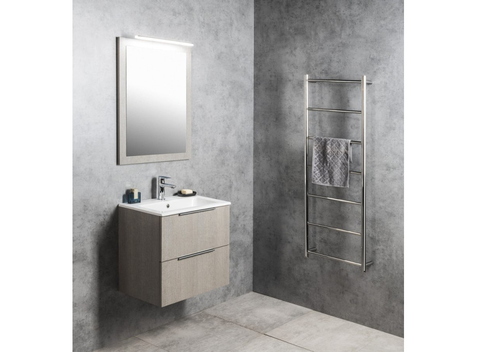 Sapho CIRASA umyvadlová skříňka 59, 2x64x46cm, dub stříbrný CR601-1111
