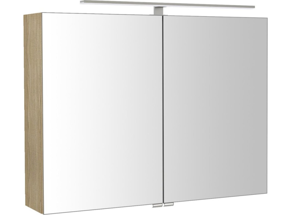 Sapho RIWA galerka s LED osvětlením, 81x70x17cm, jilm bardini RIW080-0013