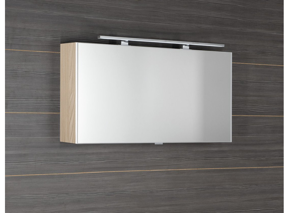 Sapho CLOE galerka s LED osvětlením 100x50x18cm, jilm bardini CE100-0013