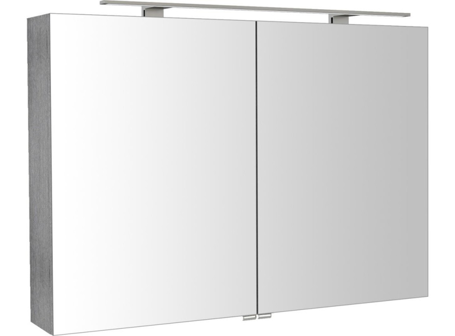 Sapho RIWA galerka s LED osvětlením, 101x70x17cm, dub stříbrný RIW100-0011