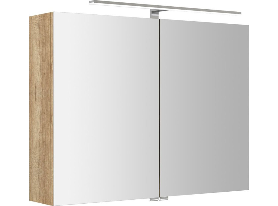 Sapho RIWA galerka s LED osvětlením, 81x70x17cm, dub alabama RIW080-0022