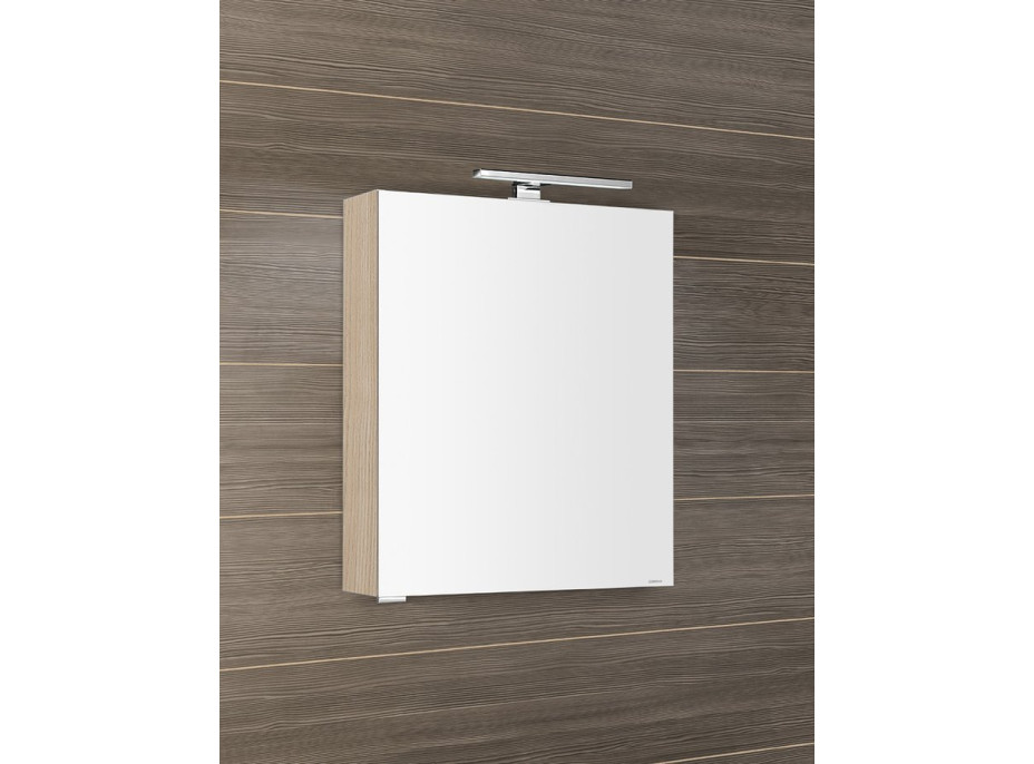 Sapho MIRRÓ galerka s LED osvětlením, 60x70x16cm, levá/pravá, jilm bardini MC060-0013
