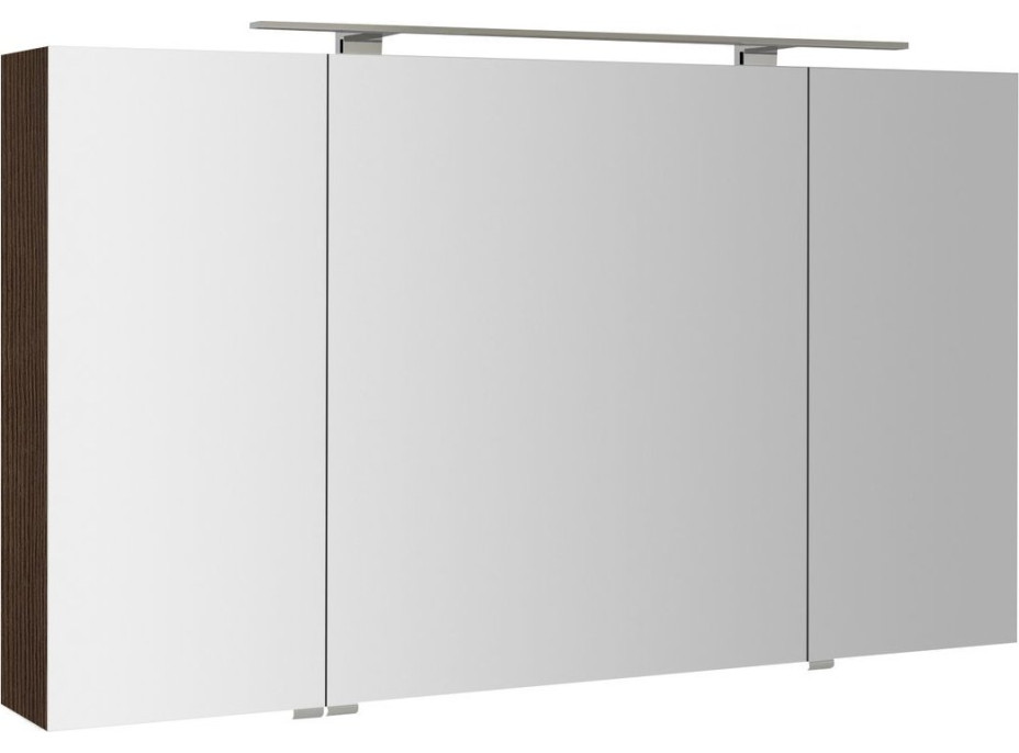 Sapho MIRRÓ galerka s LED osvětlením, 3x dvířka, 120x70x16cm, borovice rustik MC121-0016