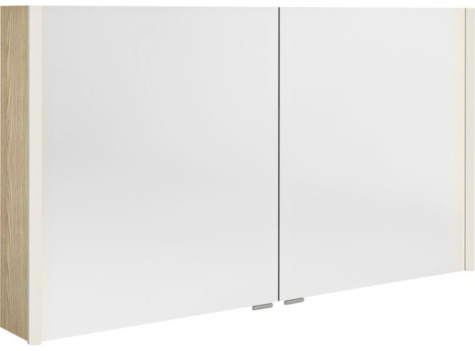Sapho ALIX galerka s LED osvětlením, 2x dvířka, 126x70x17, 5cm, jilm bardini AX126-0013