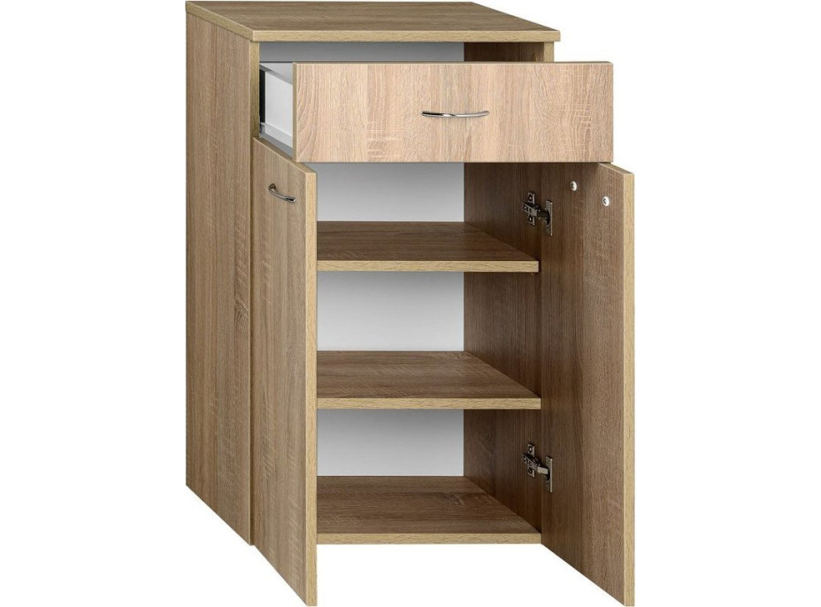 Aqualine ZOJA/KERAMIA FRESH skříňka spodní se zásuvkou 50x78x29cm, dub platin 50315