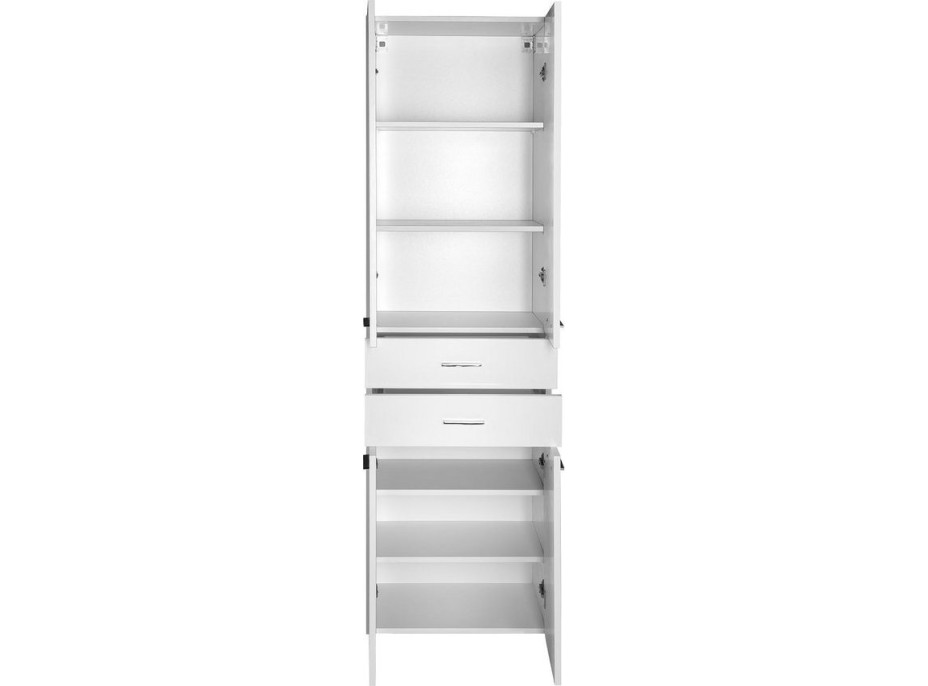 Aqualine ZOJA/KERAMIA FRESH skříňka vysoká se zásuvkami 50x184x29cm, bílá 51291