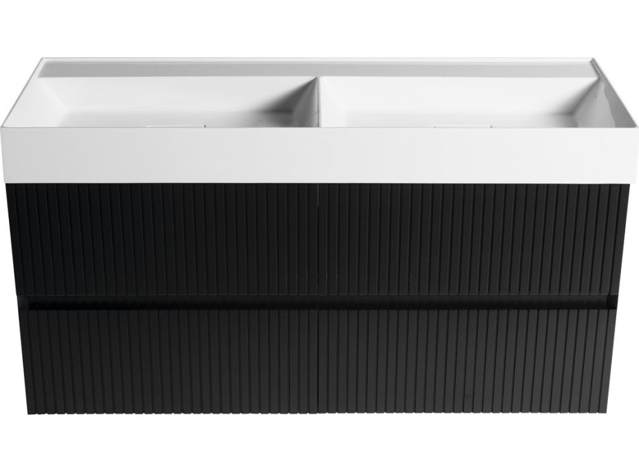 Sapho FILENA dvojumyvadlová skříňka 118x51, 5x43cm, černá mat strip FID1212BS