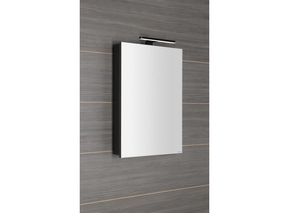 Sapho GRETA galerka s LED osvětlením, 50x70x14cm, černá mat GR055-0035