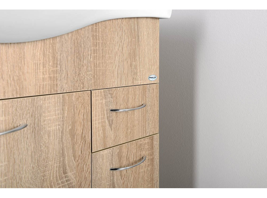 Aqualine KERAMIA FRESH umyvadlová skříňka 74, 5x74x34, 7cm, dub platin 50083