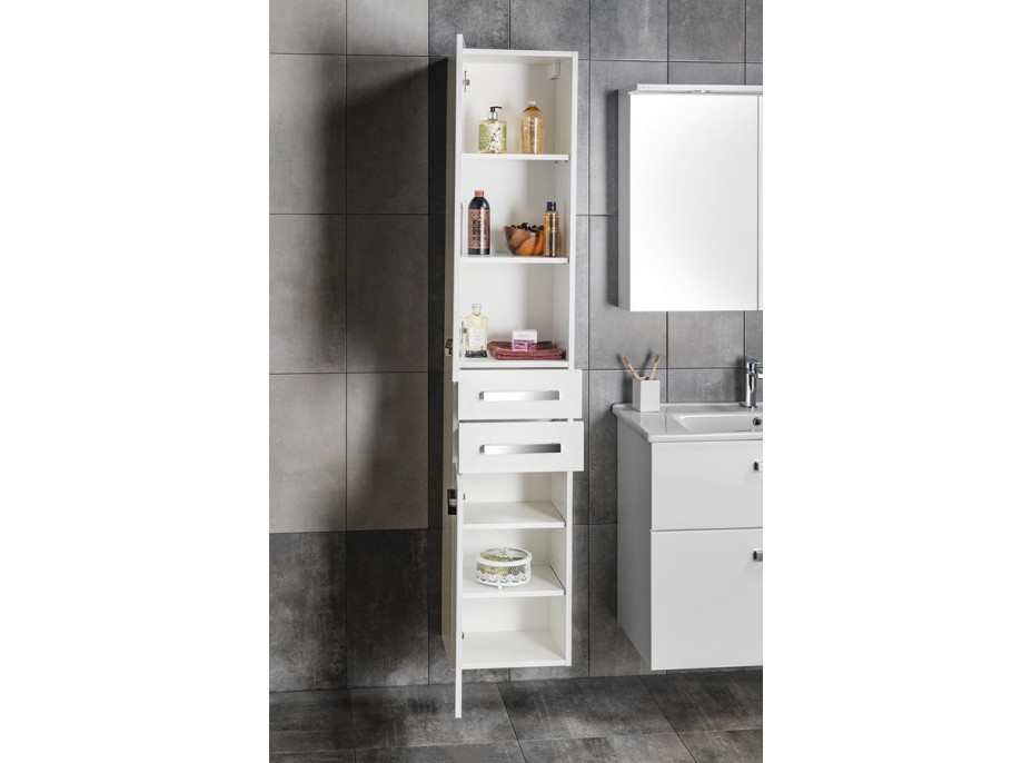 Aqualine VEGA skříňka vysoká 35x184x31cm, bílá VG185