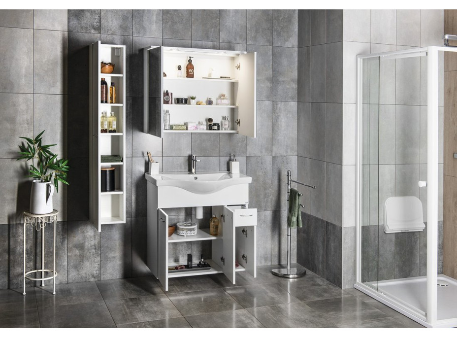 Aqualine KERAMIA FRESH umyvadlová skříňka 75, 2x74x34, 4cm, bílá 50082A