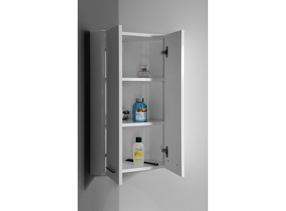 Aqualine ZOJA/KERAMIA FRESH horní skříňka rohová 35x76x35cm, bílá 50331
