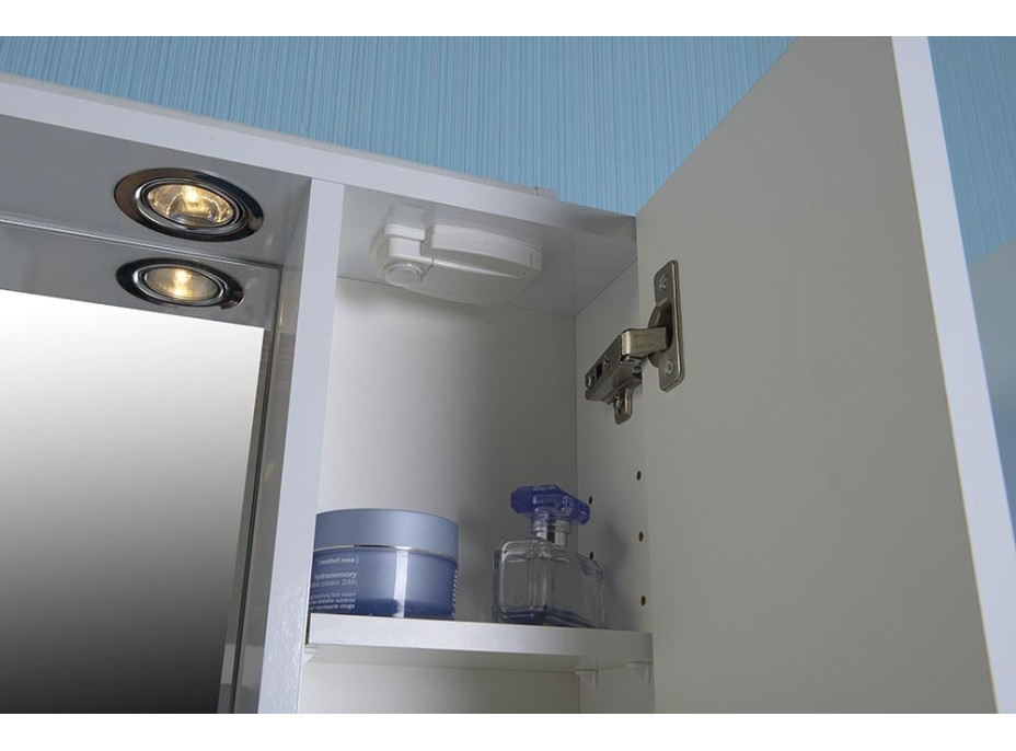 Aqualine ZOJA/KERAMIA FRESH galerka s LED osvětlením, 70x60x14cm, bílá 45025