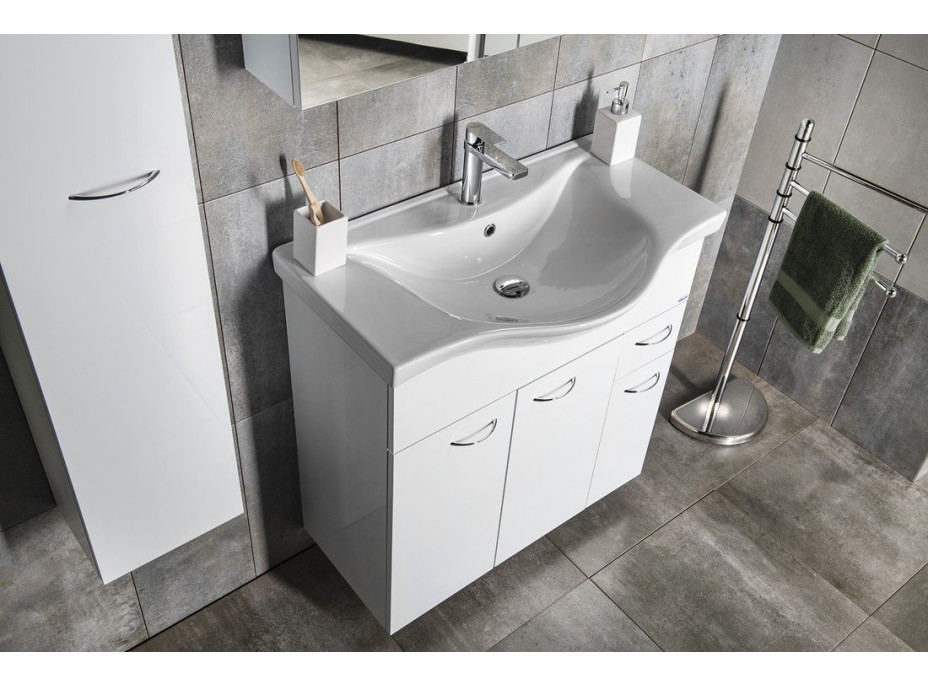 Aqualine KERAMIA FRESH umyvadlová skříňka 75, 2x74x34, 4cm, bílá 50082A