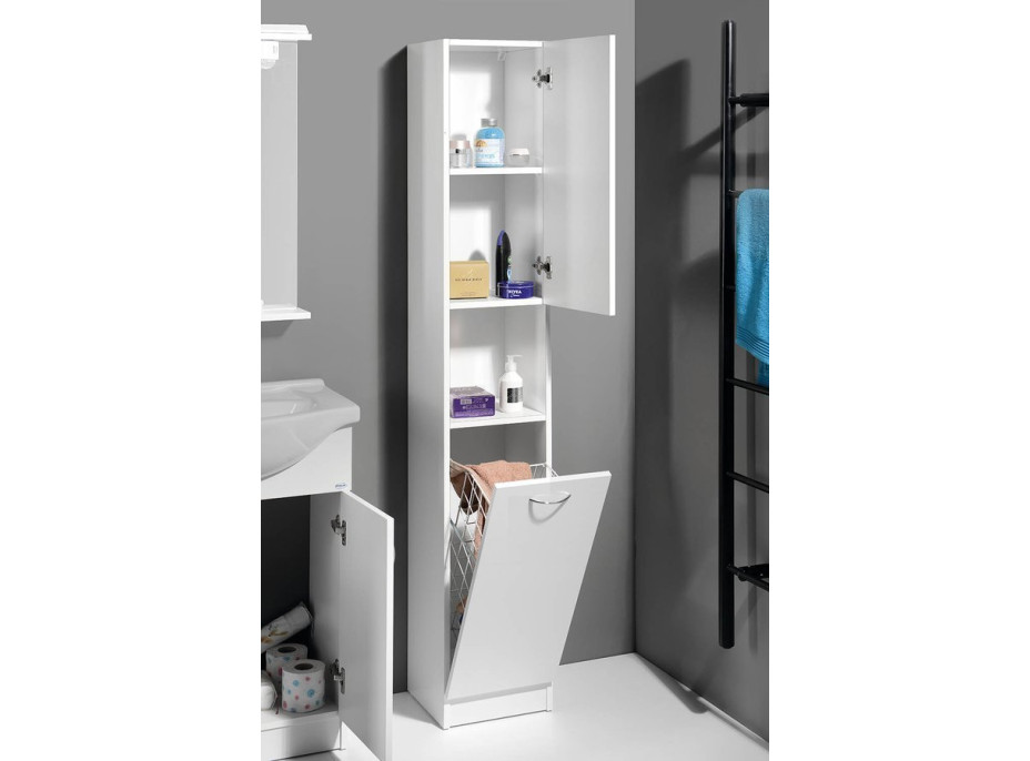 Aqualine SIMPLEX ECO vysoká skříňka s košem 30x180x30cm SIME310