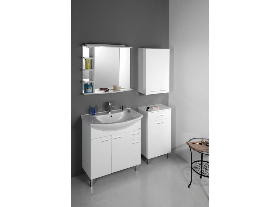 Aqualine ZOJA/KERAMIA FRESH skříňka spodní s košem 50x78x29cm, bílá 51310