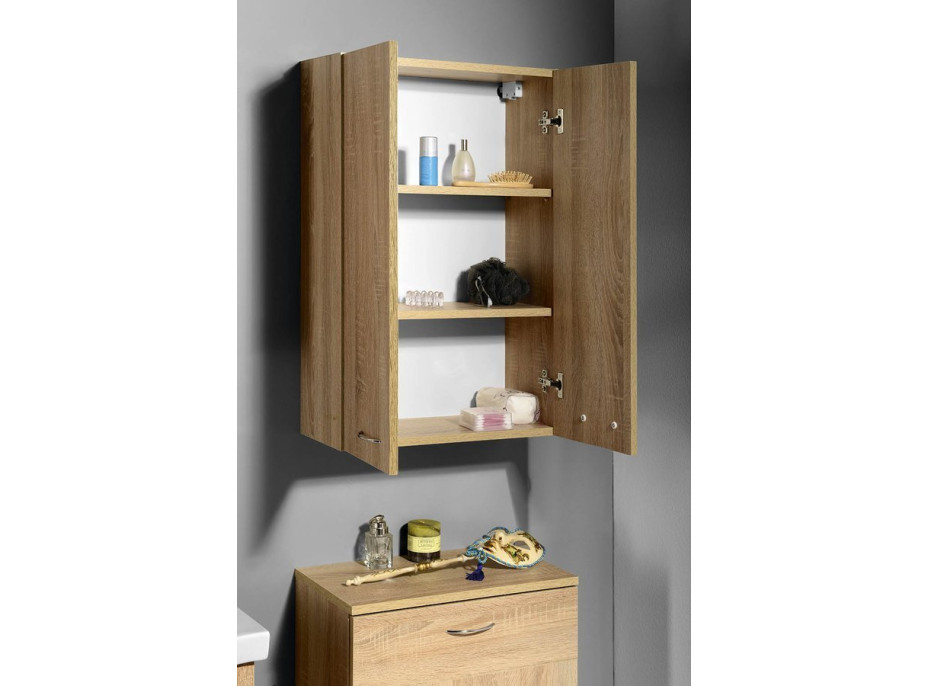 Aqualine ZOJA/KERAMIA FRESH skříňka horní 50x76x23cm, dub platin 51304