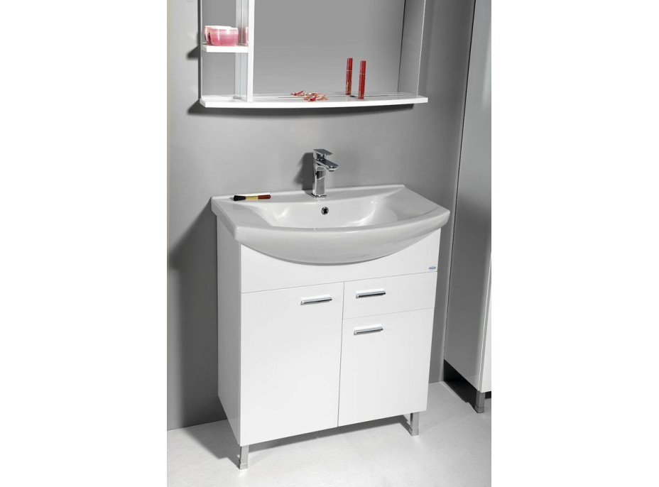 Aqualine ZOJA umyvadlová skříňka 71, 5x74x34cm, bílá 51075A