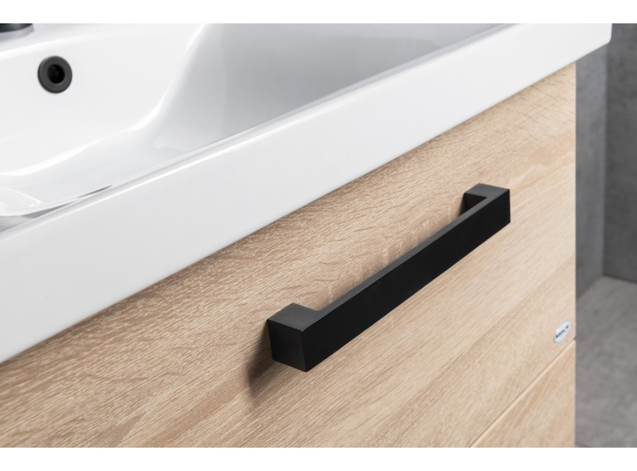 Aqualine VEGA kovová úchytka, 212/192mm, černá mat PR1215