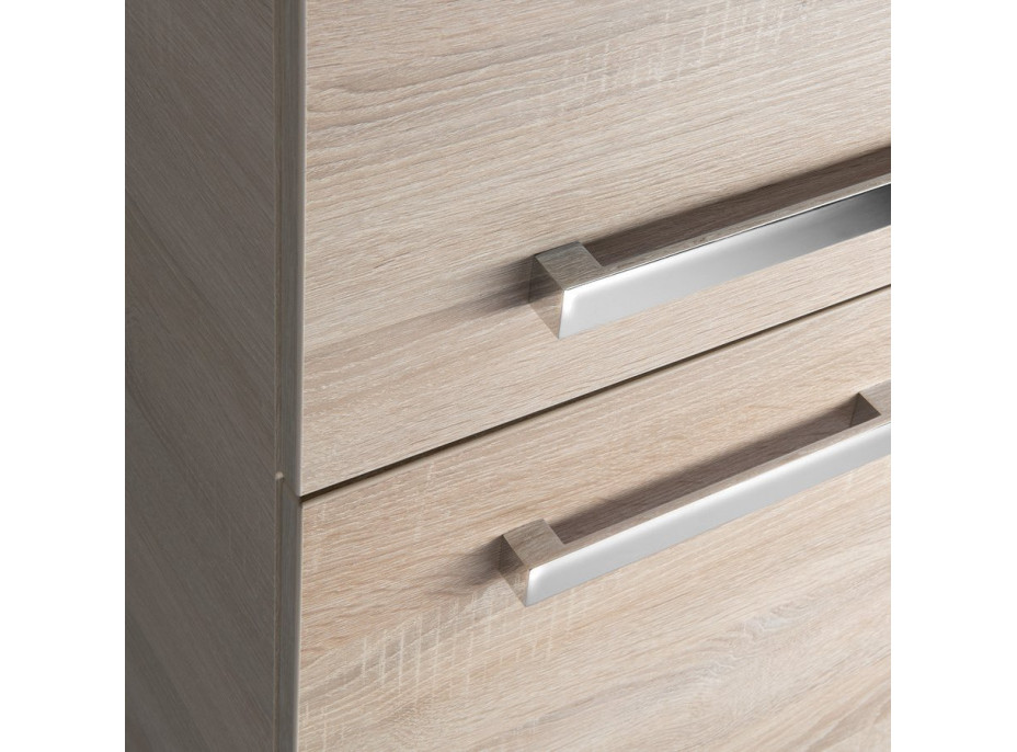 Aqualine VEGA skříňka vysoká s košem, 40x150x31cm, dub platin VG960