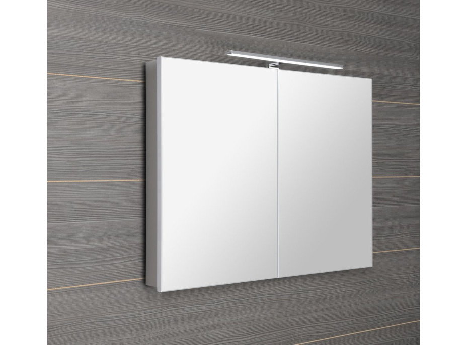 Sapho GRETA galerka s LED osvětlením, 101x70x14cm, bílá mat GR100-0031