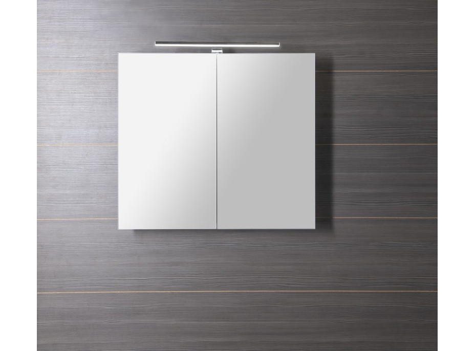 Sapho GRETA galerka s LED osvětlením, 81x70x14cm, bílá mat GR080-0031