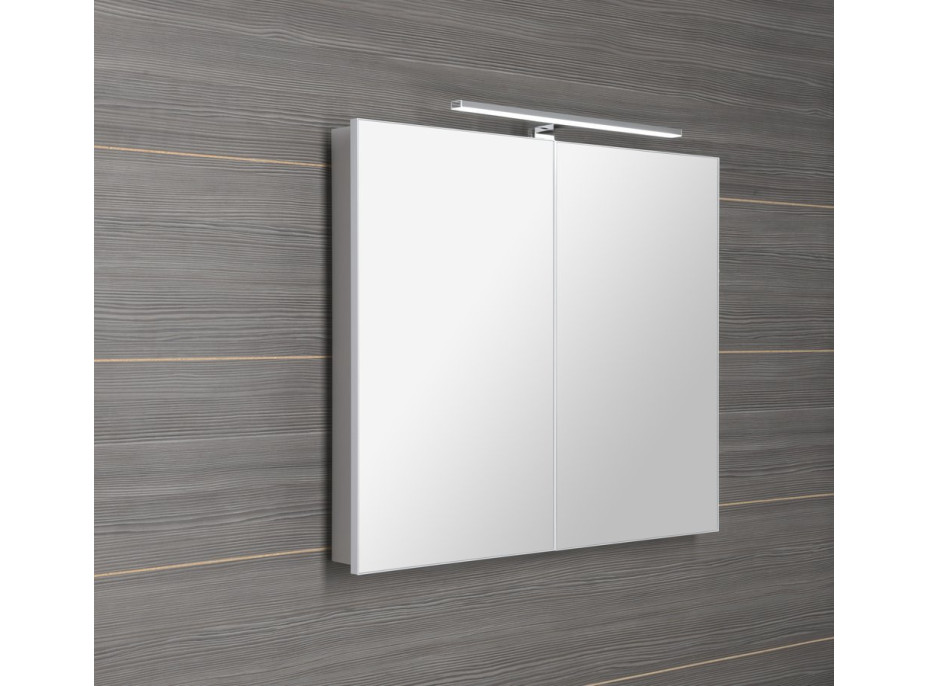 Sapho GRETA galerka s LED osvětlením, 81x70x14cm, bílá mat GR080-0031