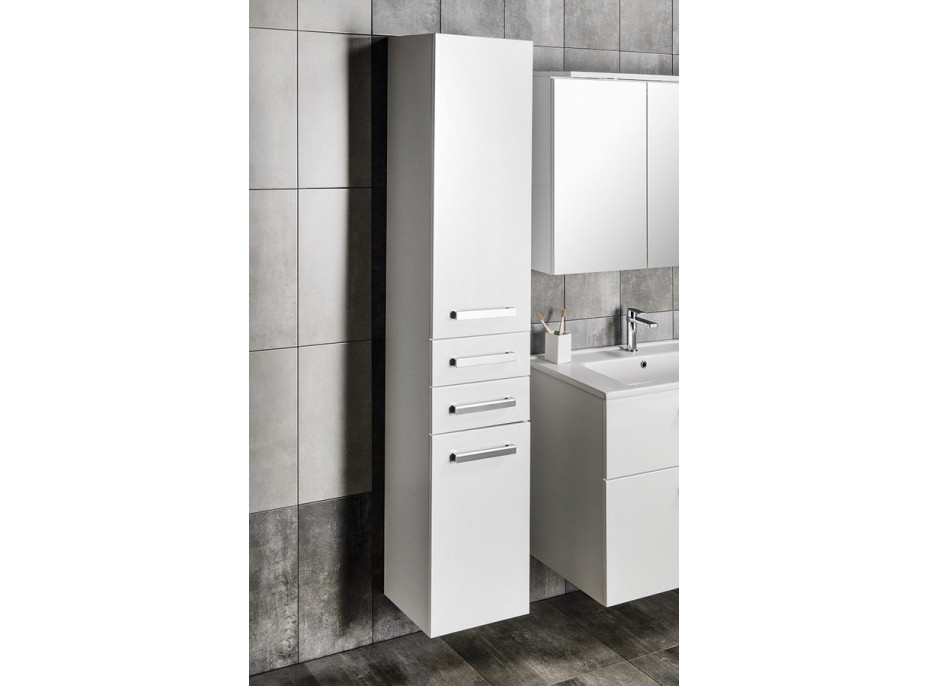 Aqualine VEGA skříňka vysoká 35x184x31cm, bílá VG185