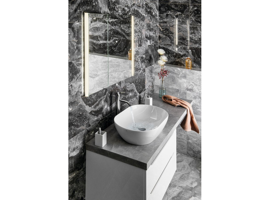 Sapho INTEGRA zápustná galerka s LED osvětlením, 85x70cm IN085