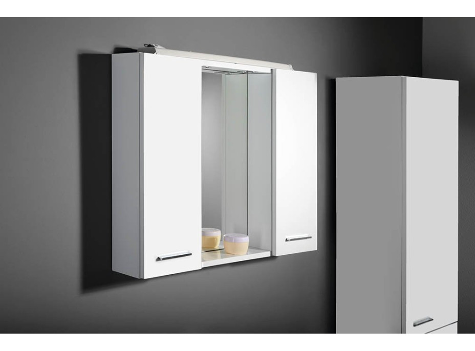 Aqualine ZOJA/KERAMIA FRESH galerka s LED osvětlením, 70x60x14cm, bílá 45025