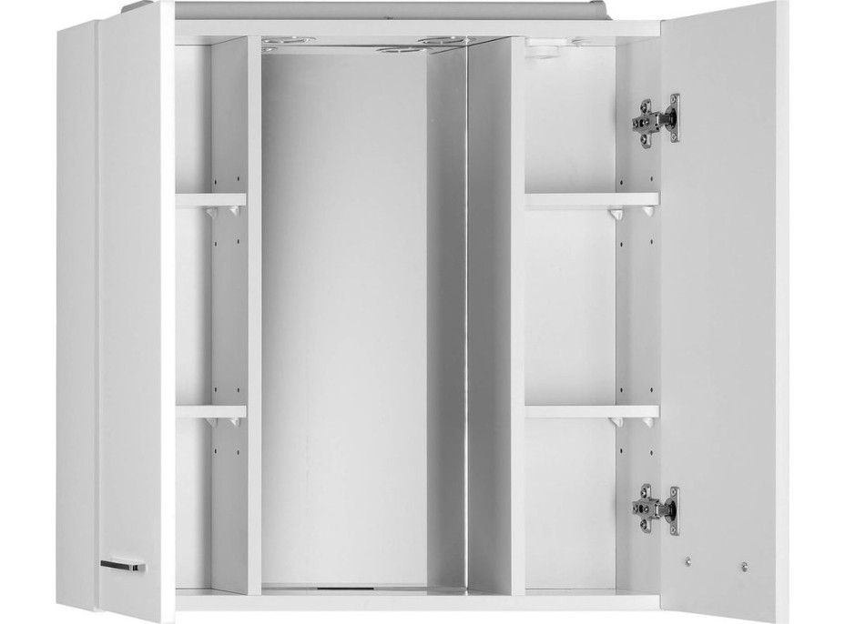 Aqualine ZOJA/KERAMIA FRESH galerka s LED osvětlením, 70x60x14cm, bílá 45025