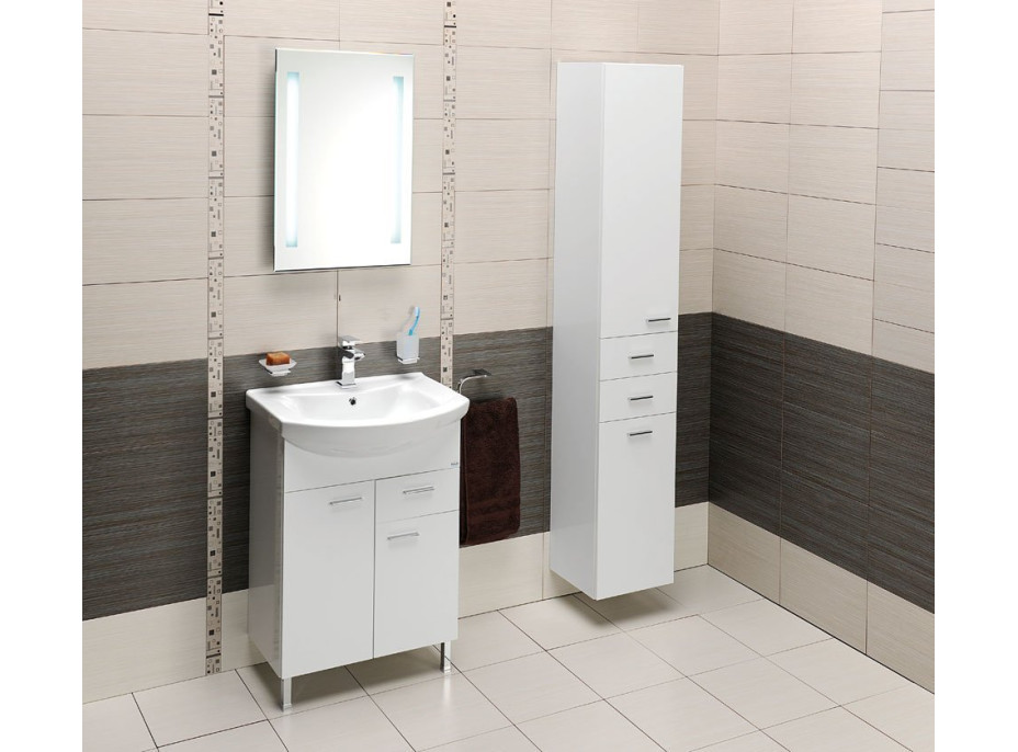 Aqualine ZOJA/KERAMIA FRESH skříňka vysoká 35x184x29cm, bílá 51220