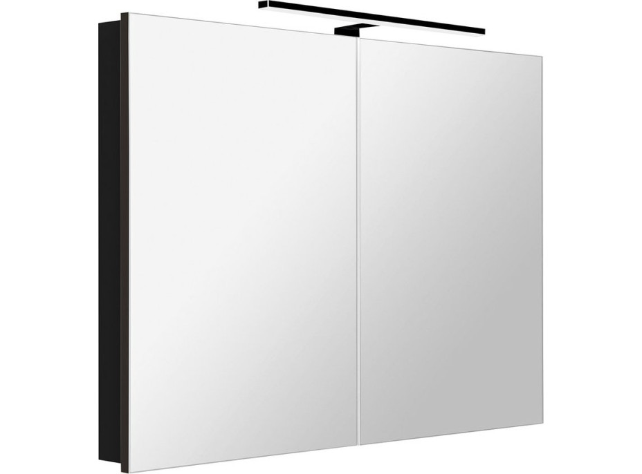 Sapho GRETA galerka s LED osvětlením, 101x70x14cm, černá mat GR105-0035