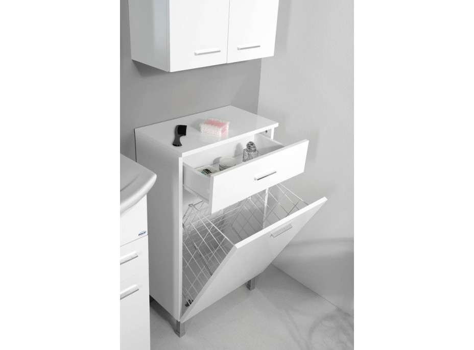 Aqualine ZOJA/KERAMIA FRESH skříňka spodní s košem 50x78x29cm, bílá 51310