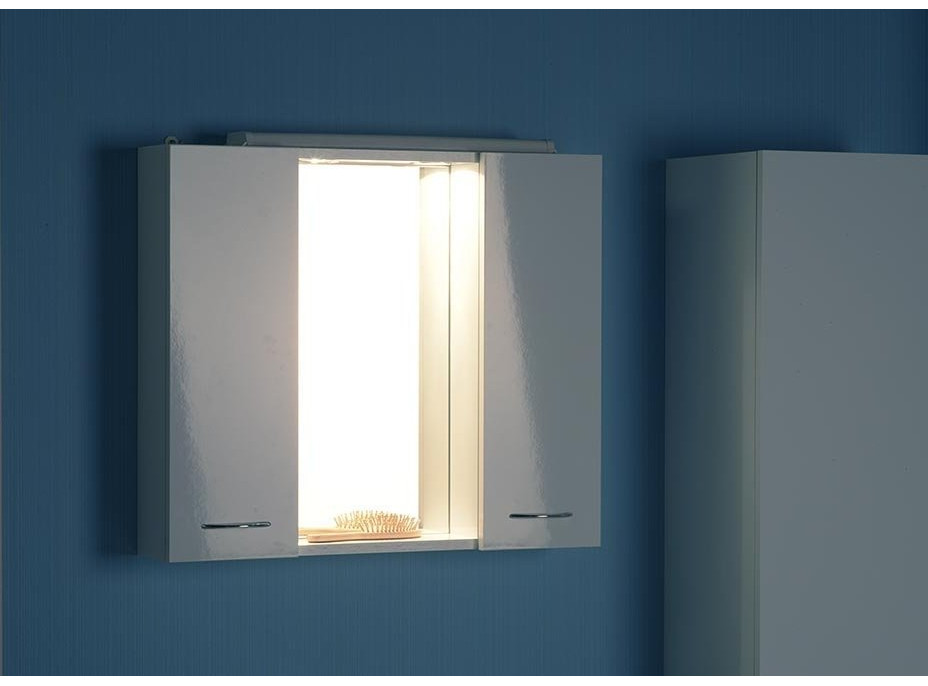 Aqualine ZOJA/KERAMIA FRESH galerka s LED osvětlením, 70x60x14cm, bílá 45025