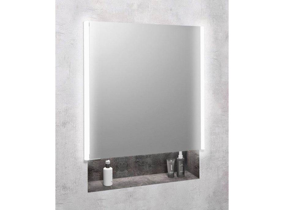Sapho INTEGRA zápustná galerka s LED osvětlením, 65x70cm, levá/pravá IN065