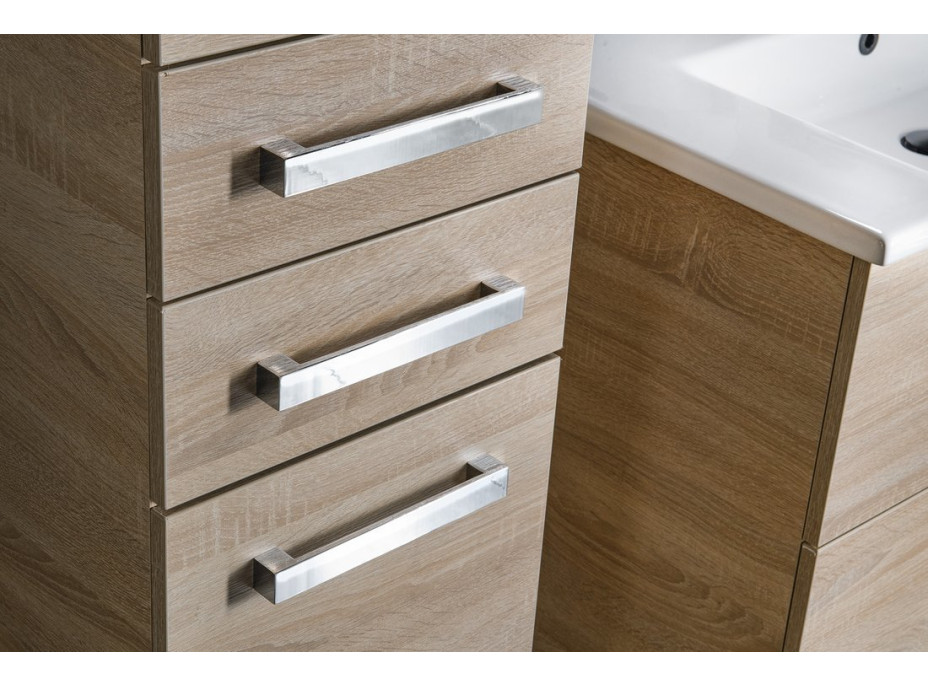 Aqualine VEGA skříňka vysoká 35x184x31cm, dub platin VG985