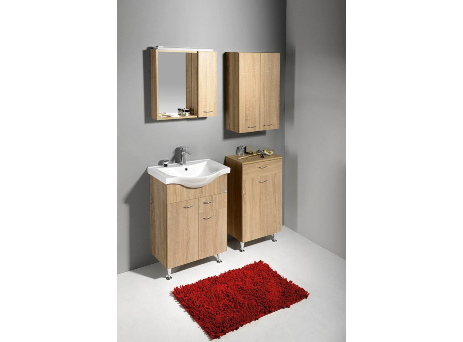 Aqualine ZOJA/KERAMIA FRESH skříňka horní 50x76x23cm, dub platin 51304