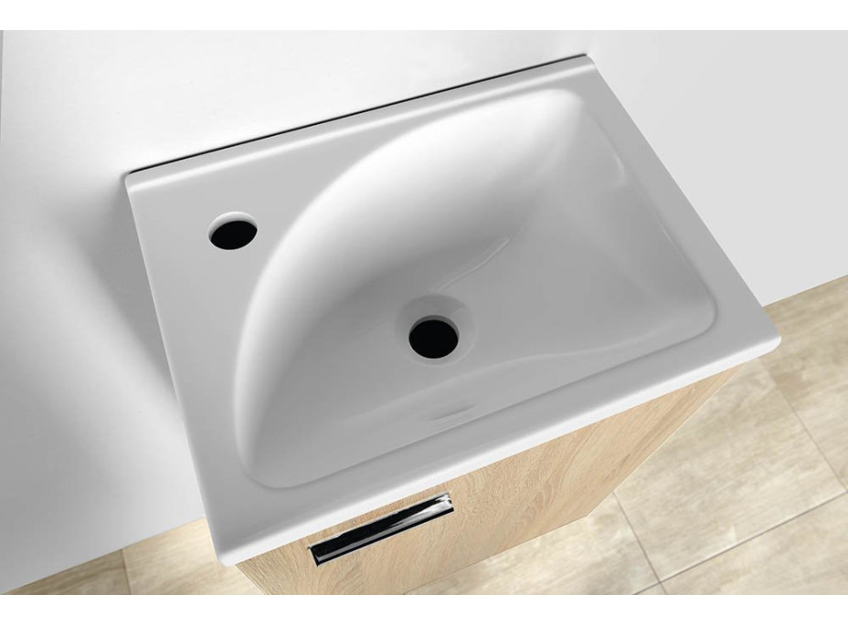 Aqualine ZOJA/KERAMIA FRESH umyvadlová skříňka 40x50x32cm, dub platin 51048DP