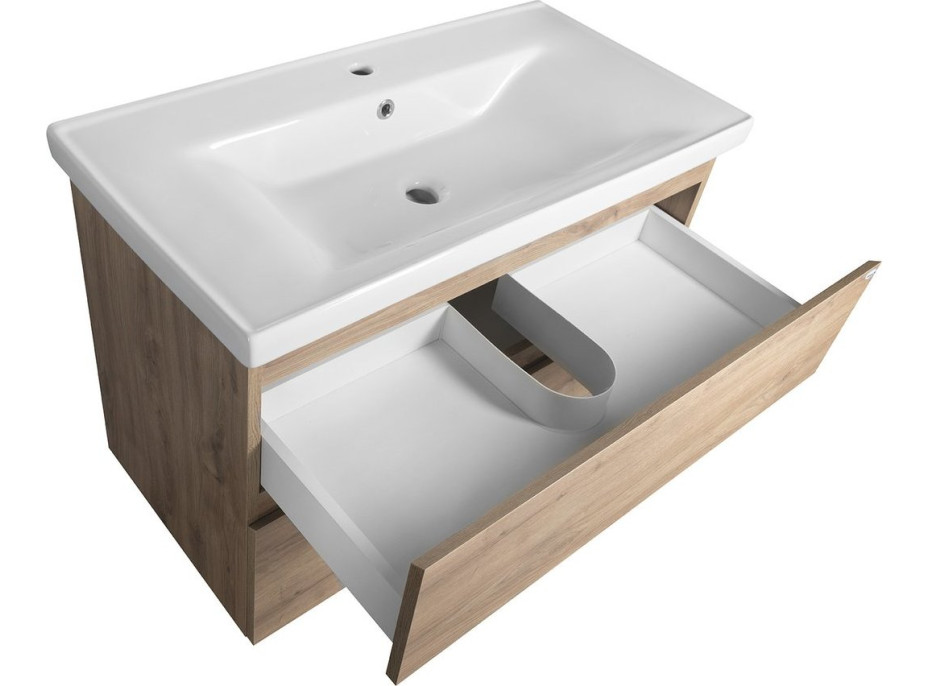 Aqualine ALTAIR umyvadlová skříňka 86, 5x60x45cm, dub emporio AI390