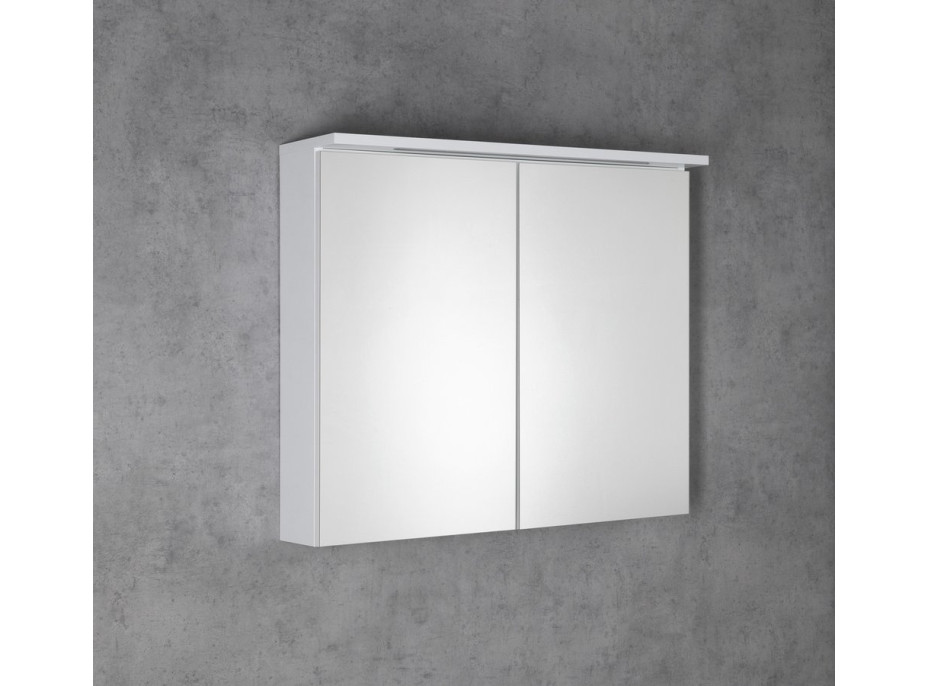 Aqualine KAWA STRIP galerka s LED osvětlením 80x70x22cm, bílá WGL80S