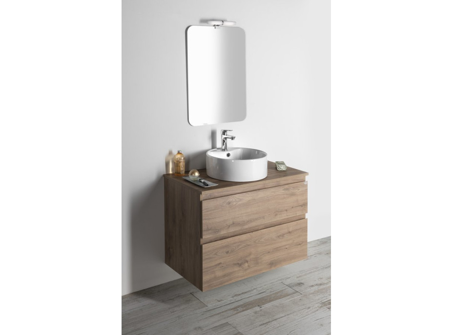 Aqualine ALTAIR umyvadlová skříňka 67x60x45cm, dub emporio AI370